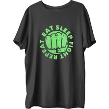 Top Glory Eatsleep  Baskılı Penye Boks  Sporcu T-Shirt