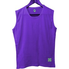 Top Glory Basic Tank Top Kolsuz Sporcu Tshirt Mor Renkli Günlük Kullanım İçin Şık Tasarım