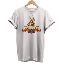 Remonz Coyote Baskılı %100 Pamuk Oversize T-Shirt Büyük Beden Tişört