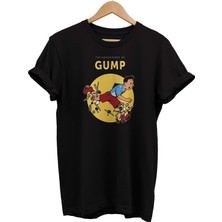 Remonz Forrest Gump Baskılı %100 Pamuk Oversize T-Shirt Büyük Beden Tişört