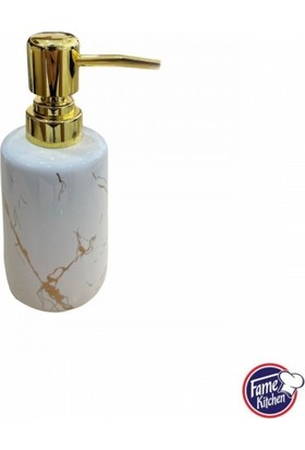 Optimum Seramik Lüx Sıvı Sabunluk Altın Yaldızlı Mermer Desenli Ser-212