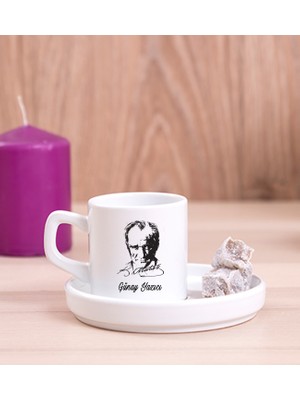 Hediye Dükkanı Kişiye Özel  Atatürk Siluetli Concept Türk Kahvesi Fincanı