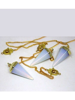 Yaşam Tohumu Opal Taşı Pandül Royal Quality Metal Kaplama