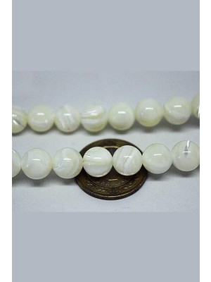 Yaşam Tohumu Sedef Taşı 10MM/3 Adet (Beyaz)