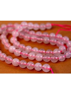 Yaşam Tohumu Pembe Kuvars Taşı Dizi 6mm