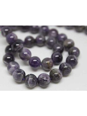 Yaşam Tohumu Ametist Taşı Koyu Renk Dizi 8mm
