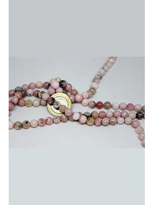 Yaşam Tohumu Pembe Opal Taşı Royal Quality 8mm/2 Adet