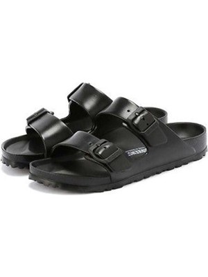 Birkenstock Arizona Eva Siyah Çift Tokalı Unisex Terlik 129421-129423 Siyah V3