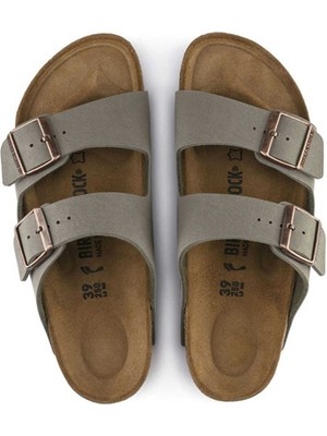 Birkenstock Arizona Gri Çift Tokalı Unisex Terlik 151213 V3