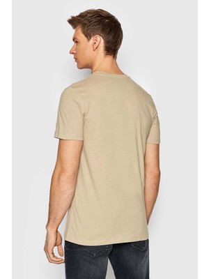 Jack & Jones Erkek Bisiklet Yaka Baskılı Tişört 12207495