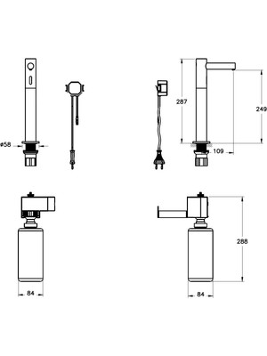 VitrA Origin A4476034 Temassız Uzun Sıvı Sabunluk, Fırçalı Nikel