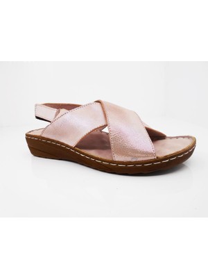 Catelli 400  Deri Comfort Casual Anotomik Bayan Sandaleti