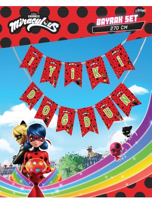 Kikajoy Iyi Ki Doğdun Harf Afiş -Miraculous Super Heroez