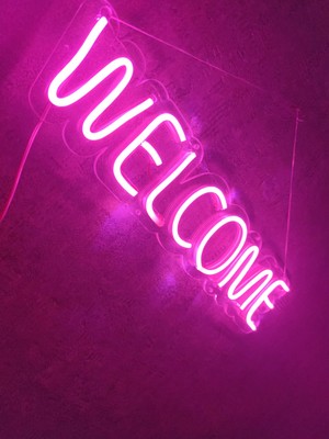 Dekoraven Welcome Neon LED Duvar Dekoru