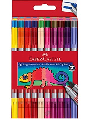  Faber-Castell 5062151119 Çift Taraflı Keçeli Kalem 20 Renk Kategori Iğne Uçlu Kalem