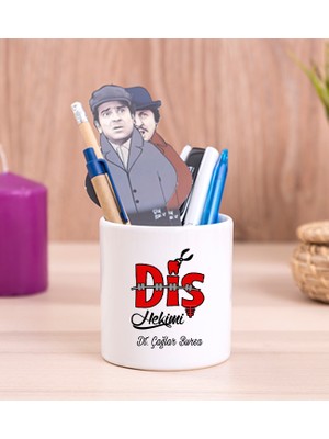 Hediye Dükkanı Kişiye Özel  Diş Hekimi Seramik Kalemlik