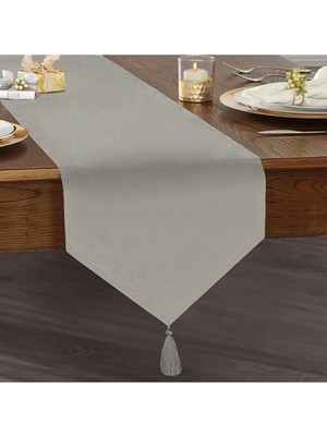 Sister Home Design Gri Taş Renkli Üçgen Püsküllü Ranır - Runner