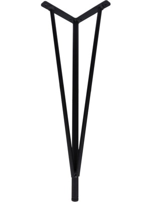 Adem Koç Plastik Adem Koç Firkete Metal Mil Masa Sehpa Ayağı Siyah 45 cm