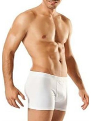 Tutku Erkek Elastan Likralı Boxer 3'lü Paket - 0114  - Tutku - Beyaz - L