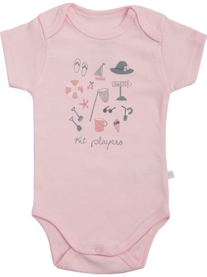 Organicera Organik Kısa Kollu Body,pembe