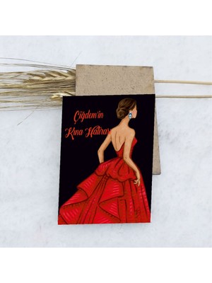 Hayaller Dükkanı 30 Adet Ahşap Magnet Kına Hatırası Uv