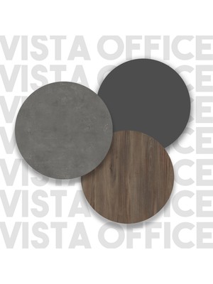 Yurudesign Vista B Ofis Sehpası 80CM*60CM Kahve-Beton-Antrasit Vs2-Cga