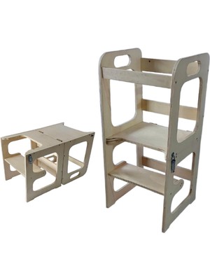 RU-Bİ Montessori Öğrenme Kulesi + Masa