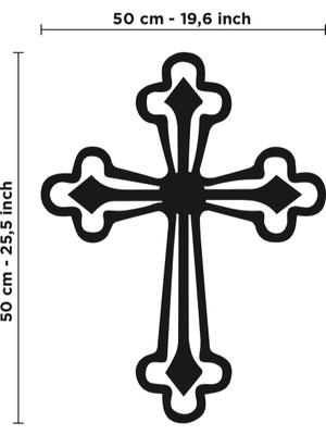 Haç Işaretli Duvar Tablosu Pleksi 50X50