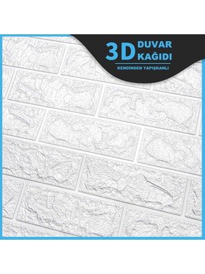 Renkli Duvarlar Kendinden Yapışkanlı Dekoratif Pratik 3D Foam Wallpaper Duvar Kağıdı Paneli