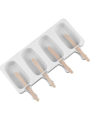 Siliko World Magnum 4'lü Silikon Dondurma Kalıbı Küçük Boy - 50 Adet Dondurma Çubuğu Hediyemizdir