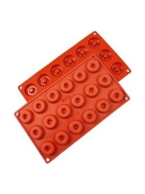 Siliko World Donut Silikon Kek Kalıbı 18'li Mini Boy