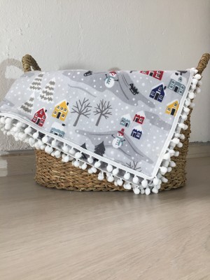 Lief Home Flanel ( Pazen ) Bebek Battaniyesi 100X115 | Çift Taraflı