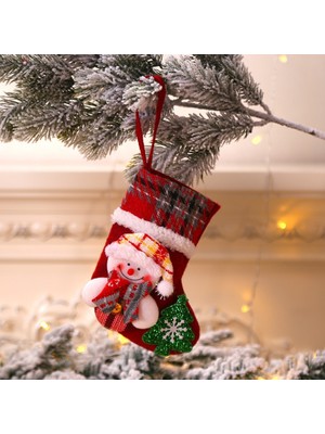 Generic 4 Adet Takım Kişiselleştirilmiş Mini Noel Stocking - Tablo Ayarı - Noel Hediyesi, Noel Tatil Dekorasyonu Noel Çorap Çorap