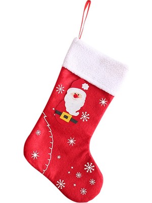 Generic 3 Adet Takım Noel Çorap Çoraplar ile Güzel Yeni Yıl Rudolph Asılı Halat Şeker Hediye Çanta Noel Dekor Festivali Parti Malzemeleri