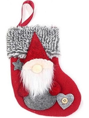 Generic 4 Adet Takım Noel Dekorasyon Noel Çorap Kolye Süsler Küçük Çizmeler Çocuk Yeni Yıl Şeker Çanta Hediye Şömine Ağacı Dekor Sahne