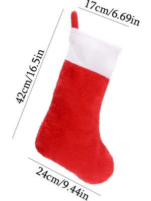 Generic 10 Adet Noel Kırmızı Çorap Kumaş Noel Baba Çorap Hediye Çocuklar Şeker Çanta Kardan Adam Geyik Cep Asılı Noel Ağacı Parti Süsler