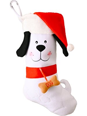 Generic 2 Adet Takım Noel Çorap Çorap Köpek Kemikleri Dekorasyon Şömine Noel Ağacı Asılı Kolye Süsleme Şeker Hediye Çantası