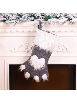 Generic 3 Adet Takım Çorap Noel Ev Dekorasyon Aksesuarları Noel Hediyesi Çanta Pet Köpek Kedi Pençe Çorap Çorap Noel Ağacı Süsler