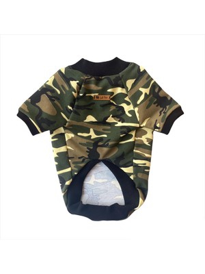 Luli Pet Kamuflaj Desenli Kedi Köpek T-Shirt