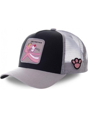 Sanlindou Anime Karikatür Mickey Donald Duck Snapback Pamuk Beyzbol Şapkası, Erkekler Kadınlar Kalça (Pembe Panter Siyah) (Yurt Dışından)