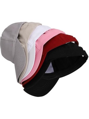 Sanlindou Yaz-At Kuyruğu Snapback, Pamuklu Pamuk, Spor Kapakları (Siyah) (Yurt Dışından)