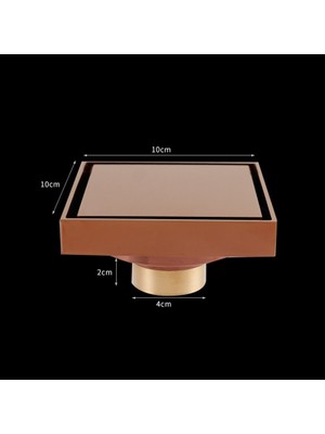 Sanlindou Katı Pirinç 100X 100Mm Kare Anti Koku Zemin Drenaj Banyo Görünmez Duş Boşaltma Altın | Kanalizasyon (Yurt Dışından)