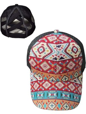 Sanlindou Kadın At Kuyruğu Beyzbol Pamuk Kapaklar, Yaz Snapback Şapka (E) (Yurt Dışından)