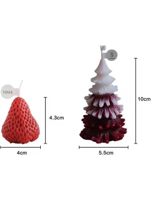 Vissy Soya Balmumu Dekoratif Aromaterapi Mum Kombinasyonu (Yurt Dışından)