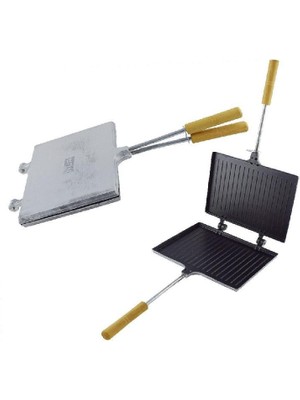Easy Toptan Ocak Üstü Teflon Tost Makinesi Siyah Çift Taraflı Kullanım İçin Pratik Teflon Malzeme