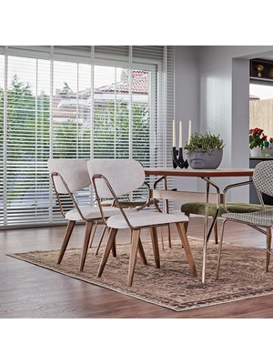 Doğtaş Brita Sandalye Ahşap Ayak - Krem