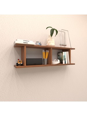 Rafkestir Grey Duvar Rafı Hareli Ceviz (Mat)