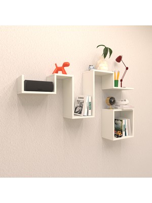 Rafkestir Heart Duvar Rafı Beyaz ( Mat )