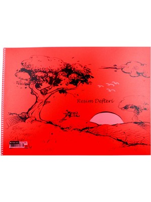 Sim 35X50 Spiralli Plastik Kapak 25 Yaprak Resim Defteri