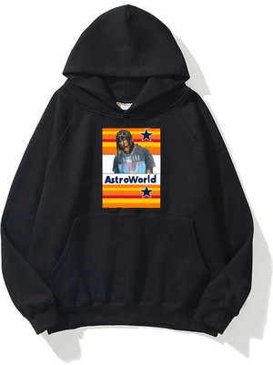 Trendiz Unisex Astroworld Travis Scott Siyah Sweatshirt